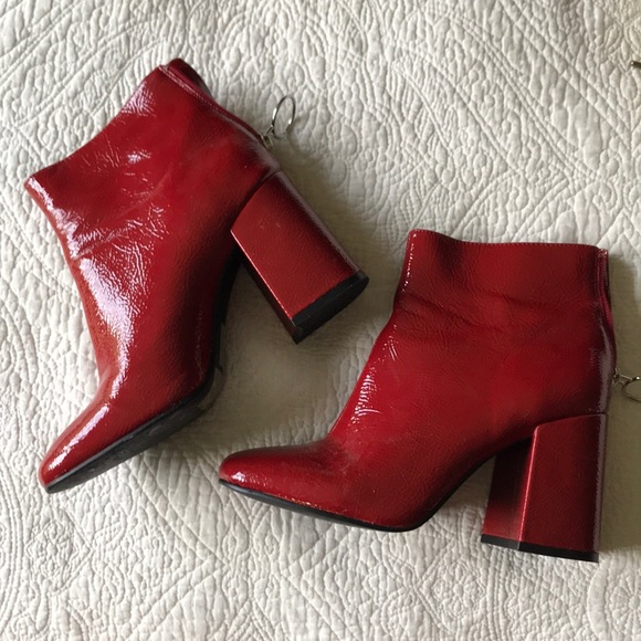 red block booties